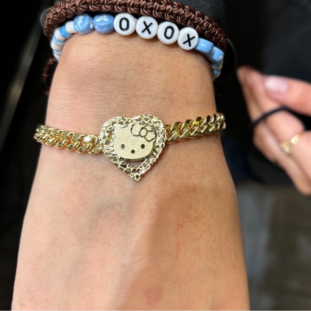 Hello kitty gold cuban link